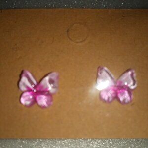 Petite Beautiful Butterfly stud earrings Handcrafted